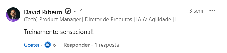Depoimento público de participante do Curso Intensivo