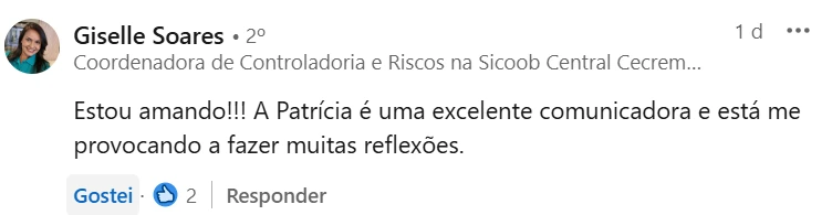 Depoimento público de participante do Curso Intensivo
