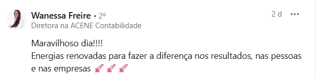 Depoimento público de participante do Curso Intensivo